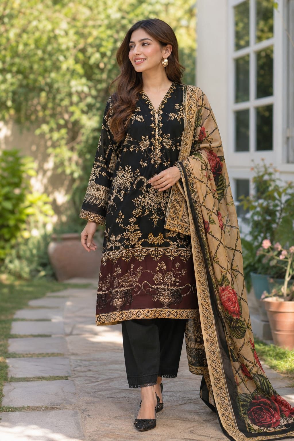 Mah-e-Rukh Pink Floral Pret